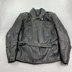 Vintage Held Jacket Mens 58 Black Full Zip Leather Paded Biker Moto Riding